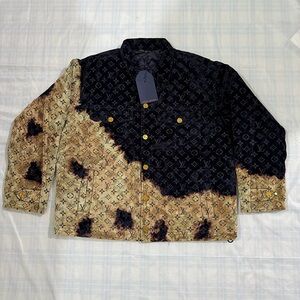 Louis Vuitton Sunset Print Lapel Single Breasted Casual Denim Jacket